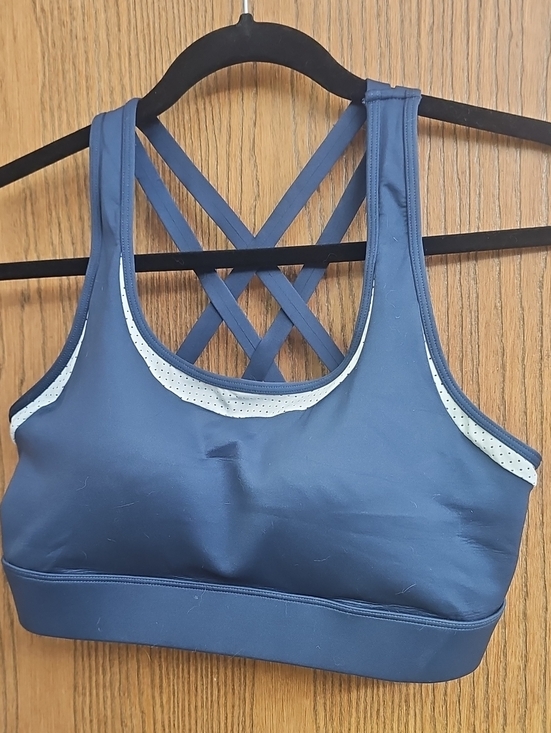 ZYIA Other - ZYIA Blue Strappy Sports Bra with White Trim
